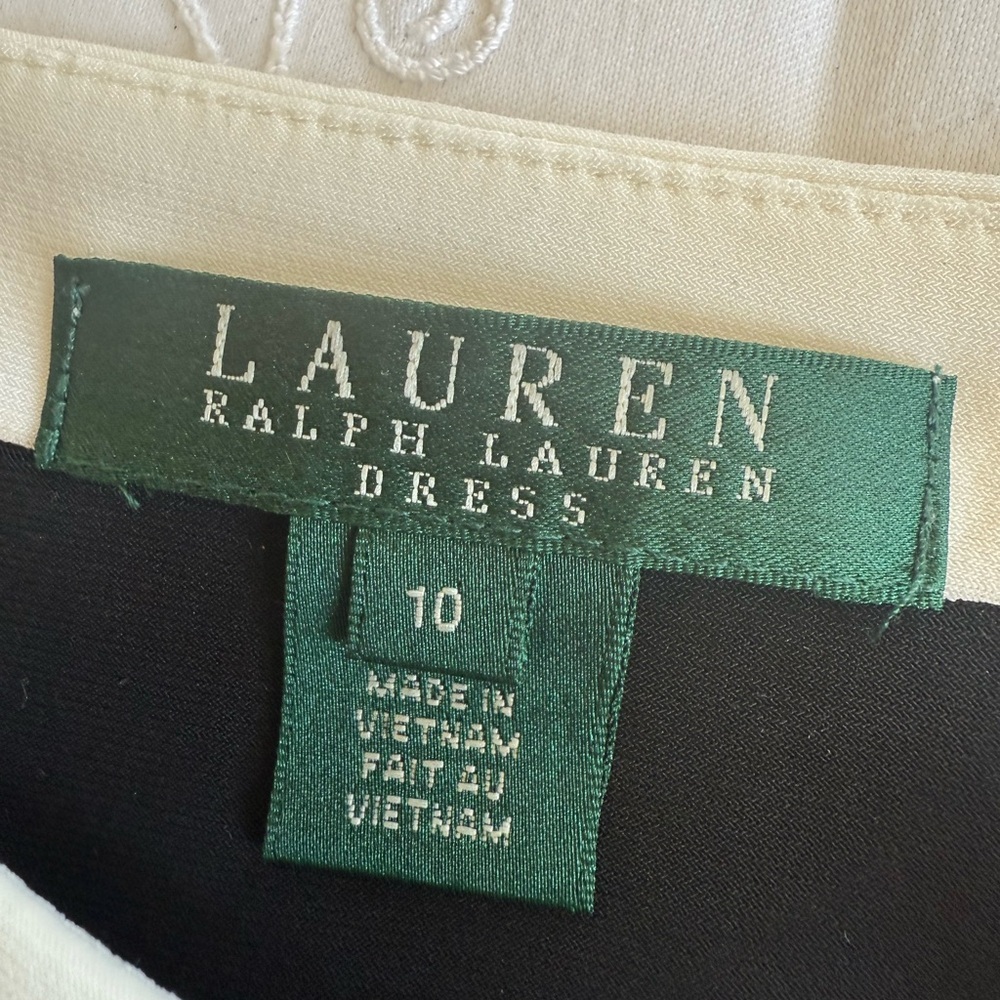 RALPH LAUREN ladies color NWT size 10 dress black and white color block - Picture 15 of 16